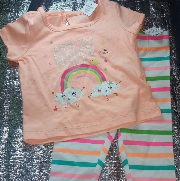 Wonderkids Other - 🍼Wonderkids Girls Printed T-shirt & Leggings 12M